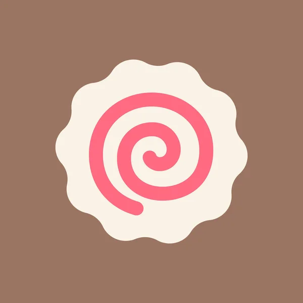 Narutomaki Symbol Einfache Vektorillustration — Stockvektor