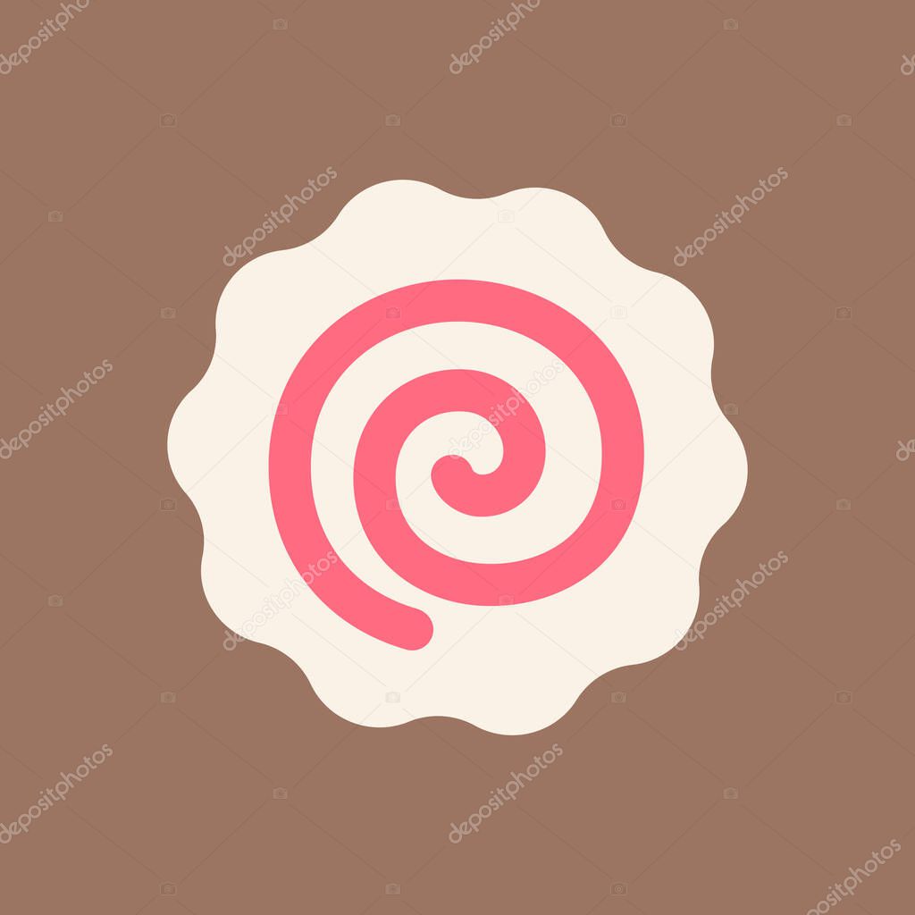 Narutomaki icon simple vector illustration