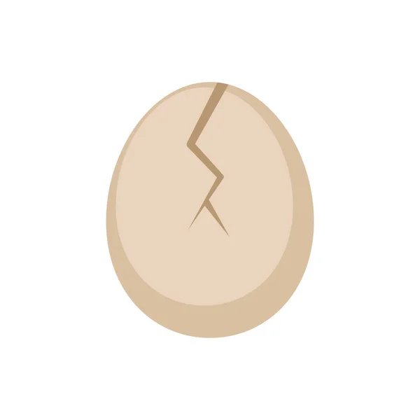 Яйцо Треснувшей Коричневой Оболочкой — стоковый вектор