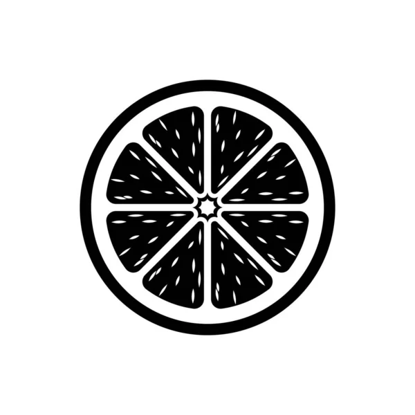 Agrumes Citron Orange Lime Pamplemousse Fruit Demi Tranche Vectoriel Icône — Image vectorielle