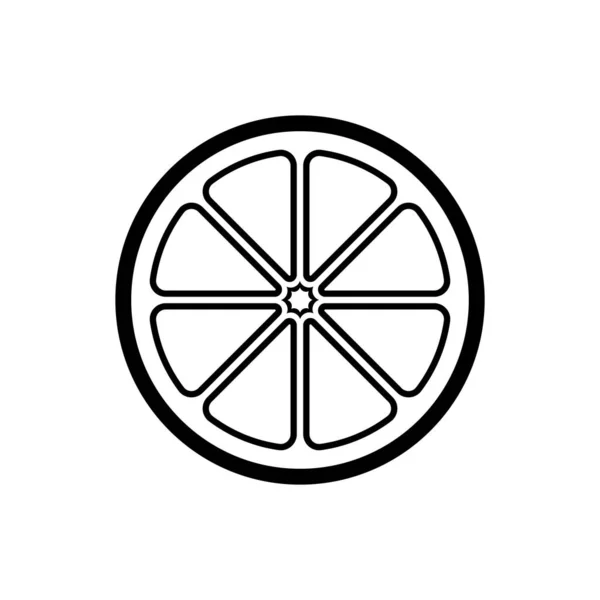 Цитрусові Фрукти Половина Скибочки Векторний Дизайн Іконок Простий Стиль Версії — стоковий вектор