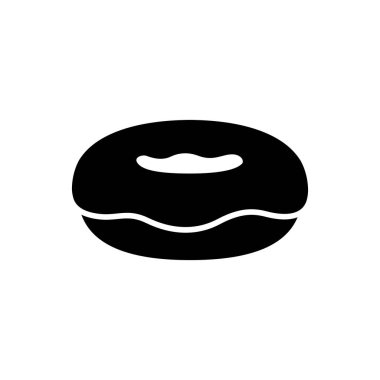 Donut basit simge vektör tasarımı