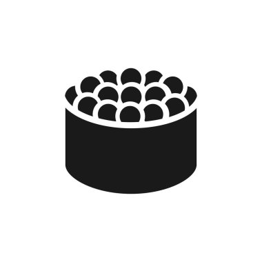 Basit suşi simgesi logo vektör çizimi