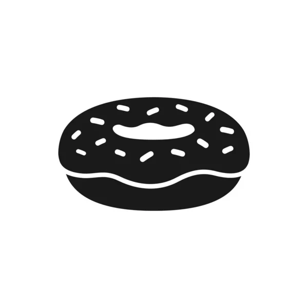 Glazed Donut Sprinkles Simple Icon Vector Design — Stock Vector