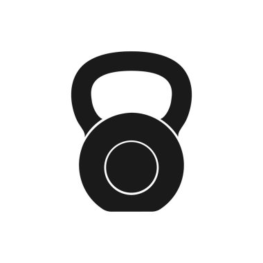 Kettlebell basit ikon vektör çizimi tasarımı