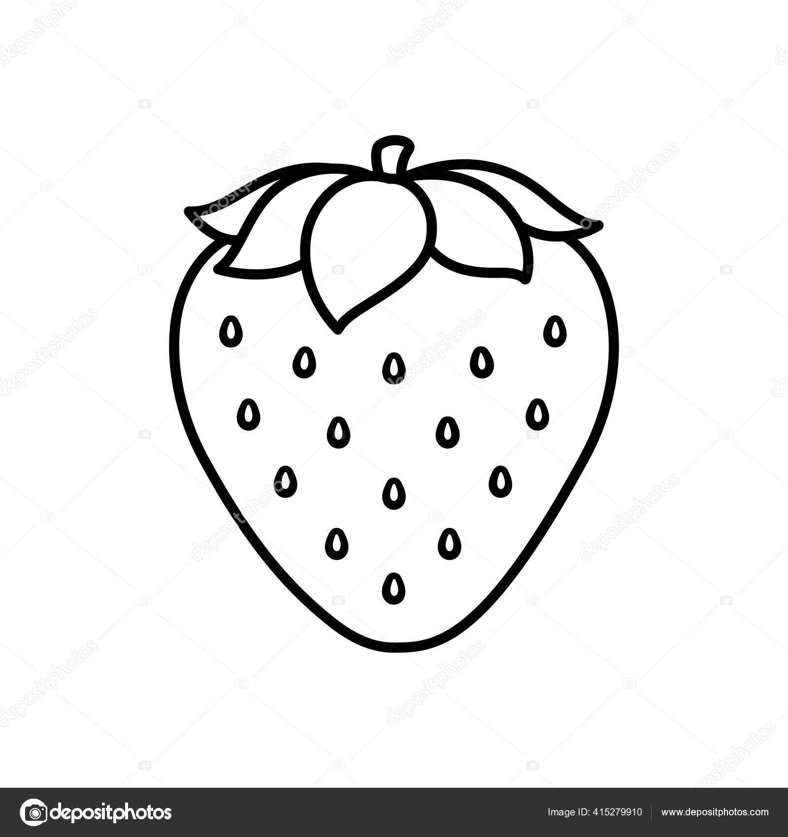 Coloriage Fruit de Fraise dessin gratuit à imprimer