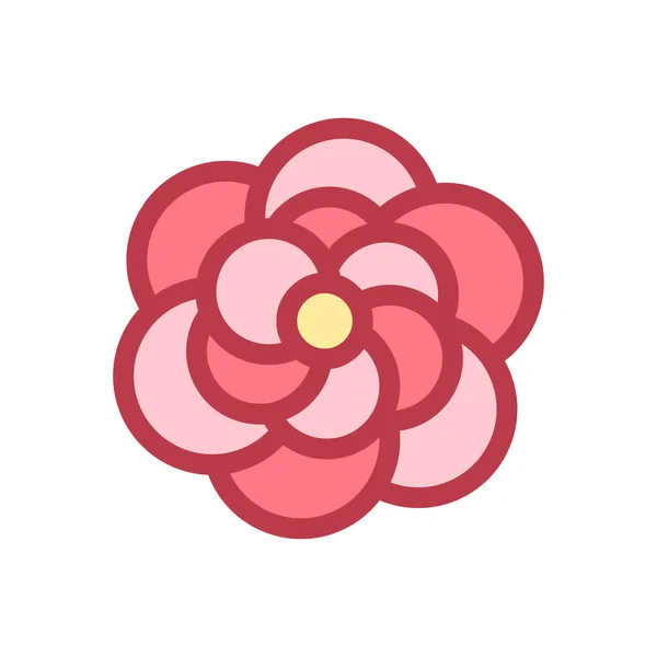 Różowy Kwiat Kreskówki Wektor Ilustracja — Wektor stockowy