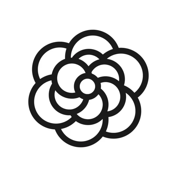 简单的花卉轮廓卡通设计矢量图解 — 图库矢量图片