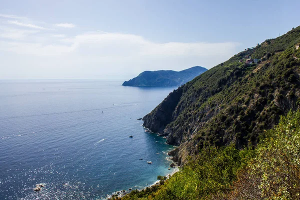 Pohled Středozemní Moře Cinque Terre Itálie — Stock fotografie