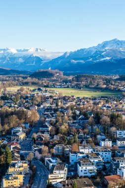Hohensalzburg Kalesi 'nden Salzburg Çatı Manzarası
