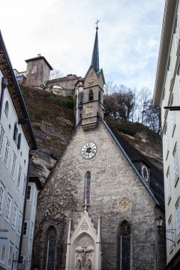 Salzburg, Avusturya - 5 Mart 2017: Salzburg 'daki St. Blasius Kilisesi