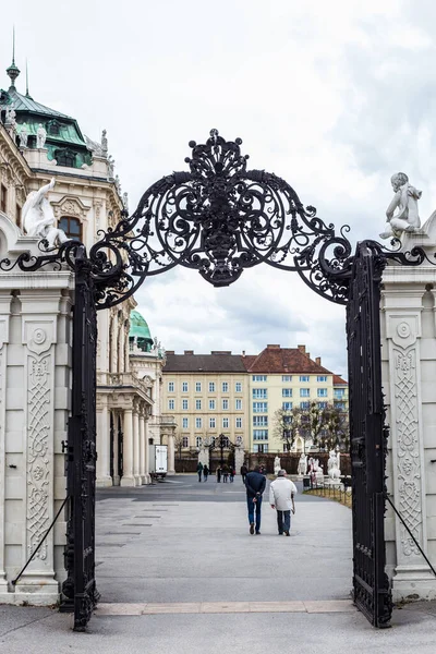 Viena Austria Marzo 2017 Vista Una Puerta Jardín Del Belvedere — Foto de Stock