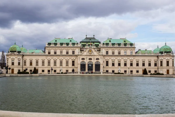 Viena Austria Marzo 2017 Vista Una Fuente Palacio Del Belvedere — Foto de Stock