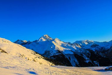 La Plagne, Fransa 'daki dağların manzarası