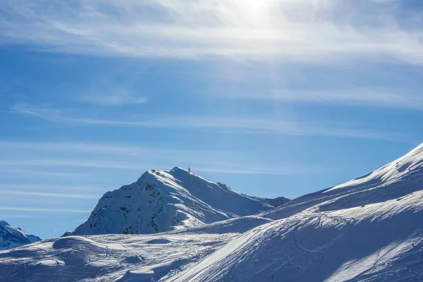 Vista Plagne Ski Area França — Fotografia de Stock