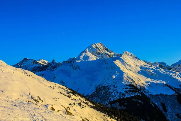 Vista Das Montanhas Acima Plagne França — Fotografia de Stock