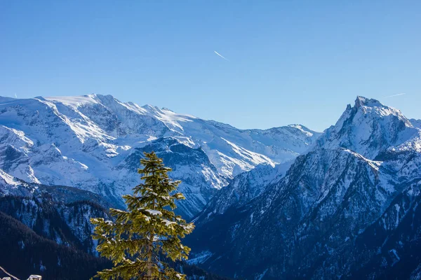 Vista Das Montanhas Acima Champagny Vanoise Alpes Franceses — Fotografia de Stock