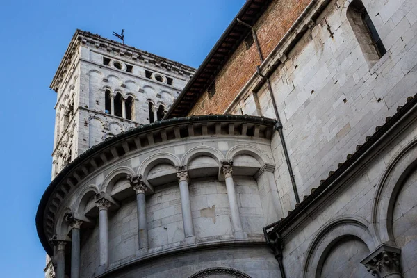 San Michele Látképe Foro Templomban Lucca Toszkána — Stock Fotó