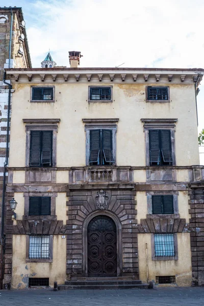 Lucca Italia Julio 2017 Vista Antigua Casa Tradicional Casco Antiguo — Foto de Stock