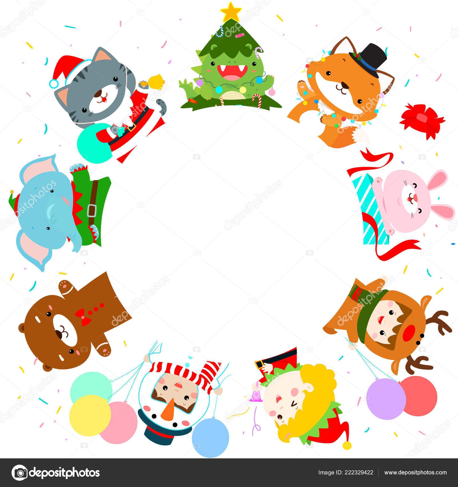 cute kids animal christmas costumes background vector cute kid backgrounds