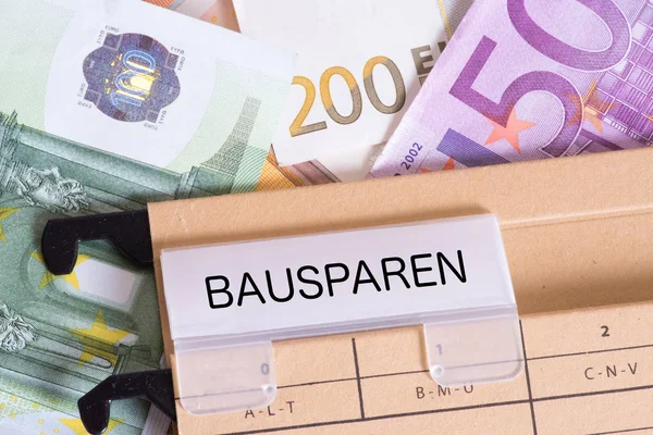 Euron Räkningar Och Hängande Vägg Bauspar — Stockfoto