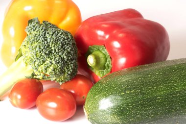 Birçok taze sebze closeup