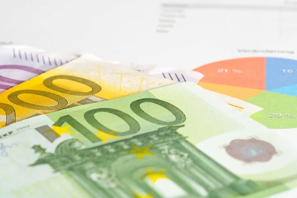 Werkbladen Euro Biljetten — Stockfoto
