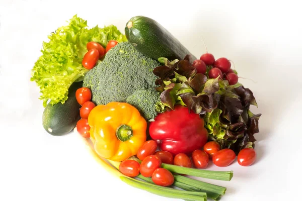 Många Färska Grönsaker För Kost — Stockfoto