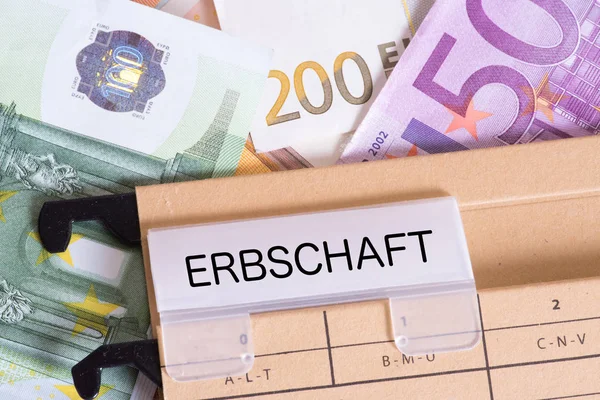Inheritance Many Euro Banknotes — Stock Photo, Image