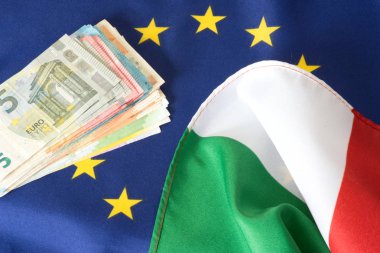 AB ve birçok Euro banknot bayrağı