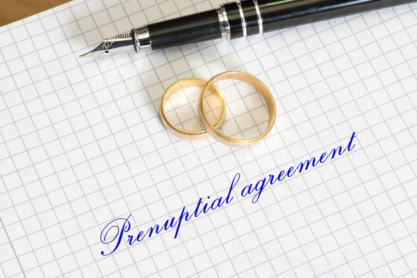 Contrat Mariage Manuscrit Stylo Plume Livret — Photo