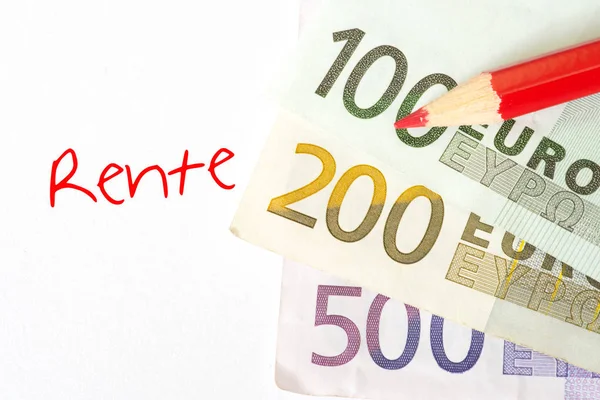 Fatture Euro Parola Pensione — Foto Stock