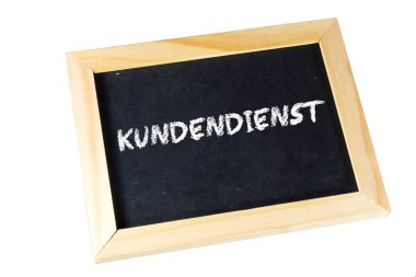 Word müşteri hizmetleri ile bir tebeşir tahtası