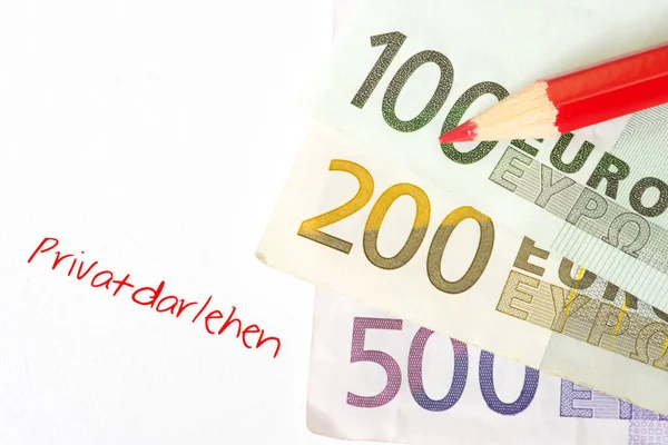 Euro bills and a personal loan