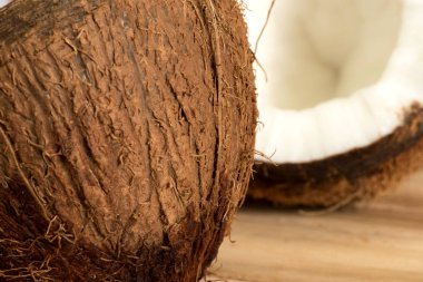 Bir hindistan cevizinin yakın çekimi