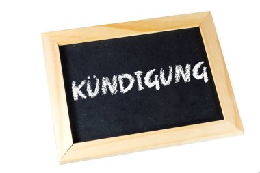 Bir tebeşir tahtası kelime fesih ile