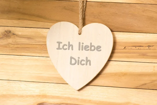 Ein Herz Mit Dem Aufdruck Ich Liebe Dich — Stockfoto