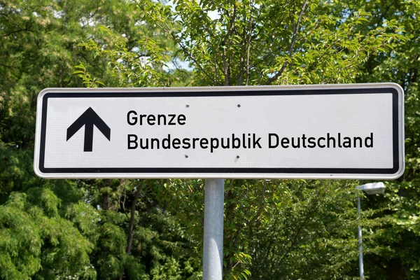 Note German Border — Stock Photo, Image