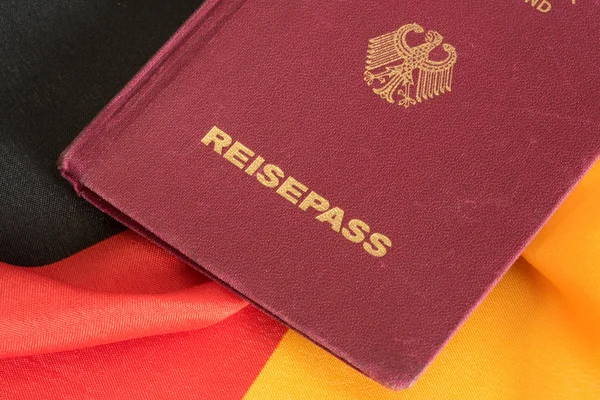 Bandera Alemana Documento Identidad Alemán — Foto de Stock