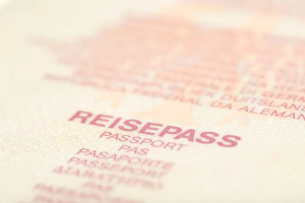 Крупним Планом Німецький Паспорт — стокове фото