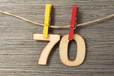 70 Doğum günü için bir dekorasyon