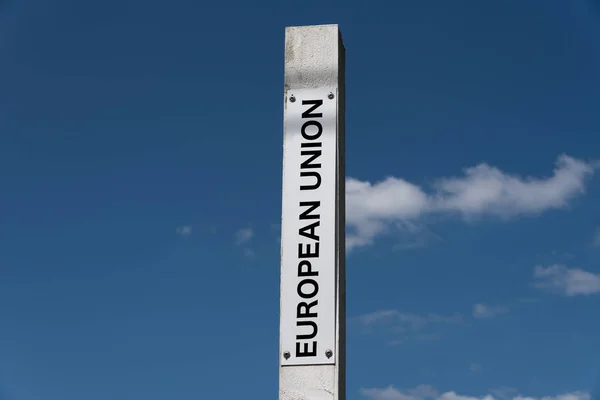 A border post at the border with European Union EU