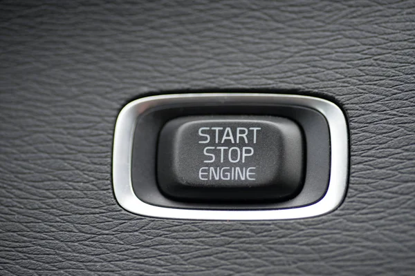 Ein Start Stopp Knopf Zum Starten Eines Autos — Stockfoto
