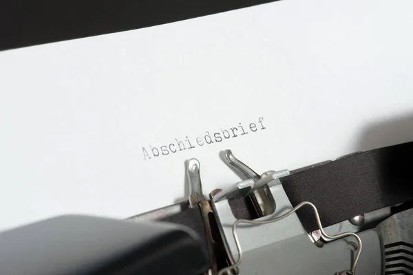 Typewriter Farewell Letter — Stock Photo, Image