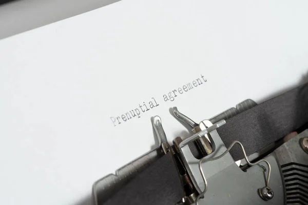 Typewriter Marriage Contract — Stock Photo, Image