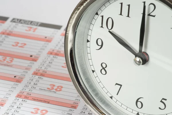 Alarm Clock Calendar — Stock Photo, Image