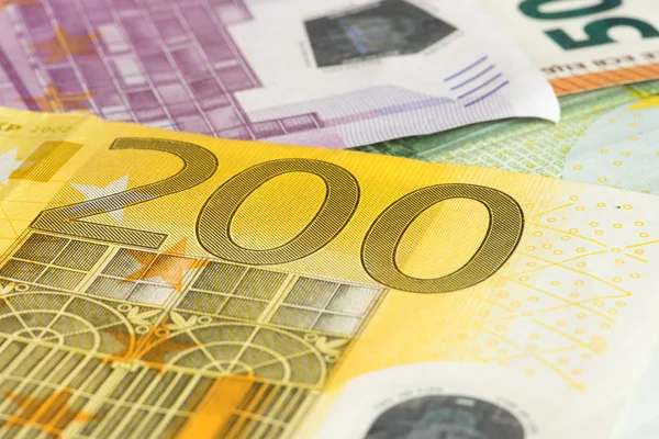 Close Van Euro Biljetten — Stockfoto
