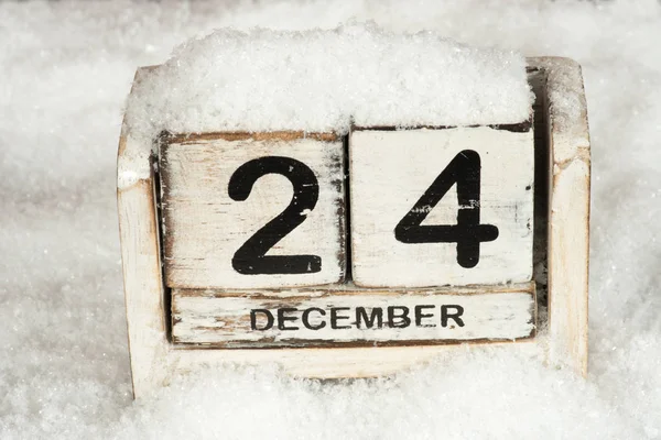Kar Takvim Aralık Tarihinde Noel Arifesi — Stok fotoğraf