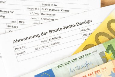 Ödeme makbuzu ve euro faturaları