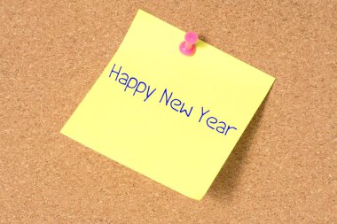 Happy New Year sloganı ile bir Not